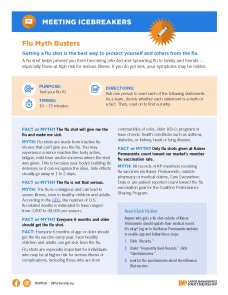 flu myth buster flier