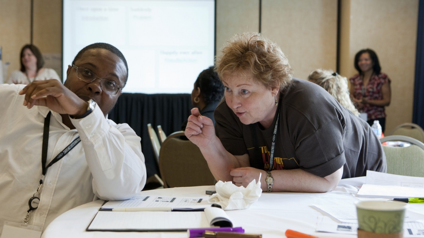 Sean Saxton, OPEIU LU 50 and Shelby Lyons SEIU LU 105.